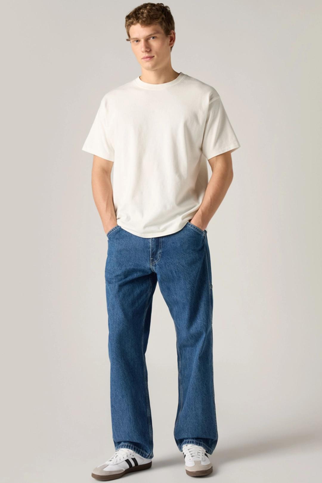 Levi's Jean 568 Loose Straight Carpenter - Homme - Bleu / Medium Indigo Stonewash - 38X34