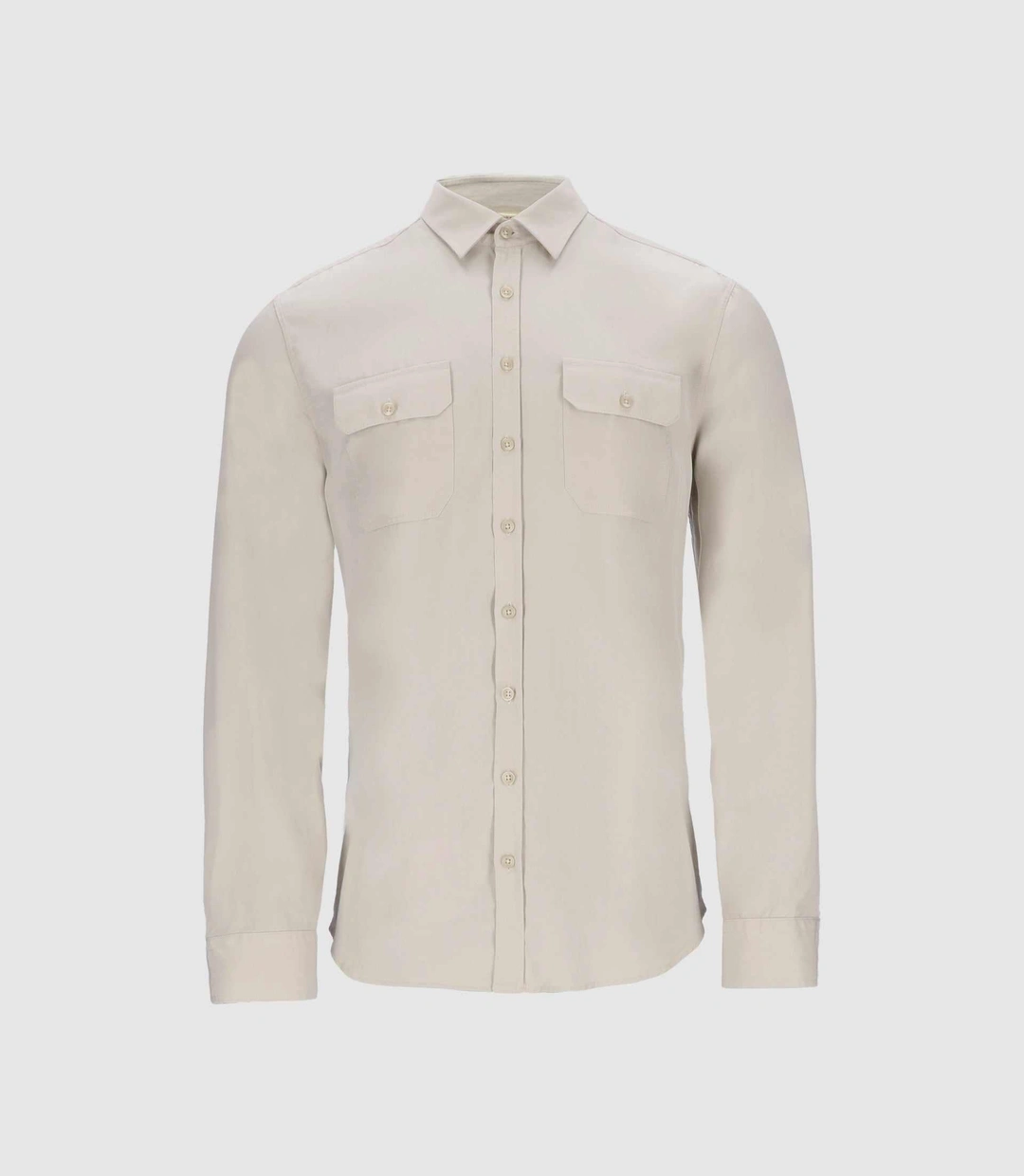 IZAC - Chemise unie casual mastic JULIEN