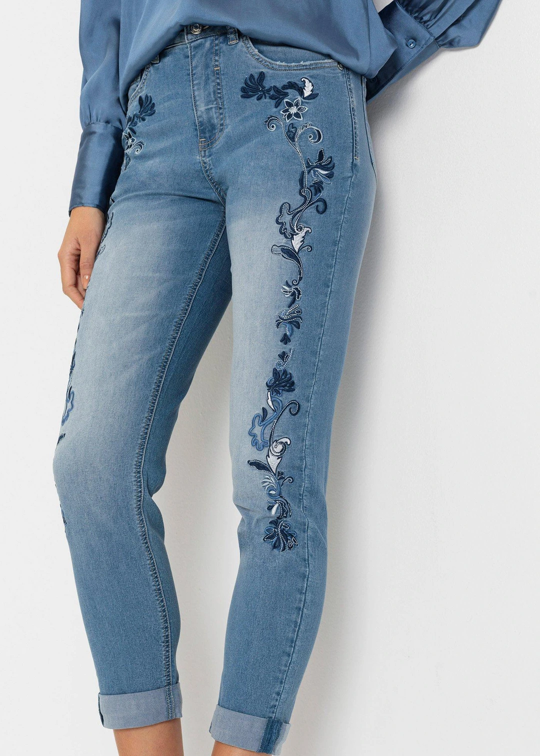 Jean slim taille mi-haute, court - 3