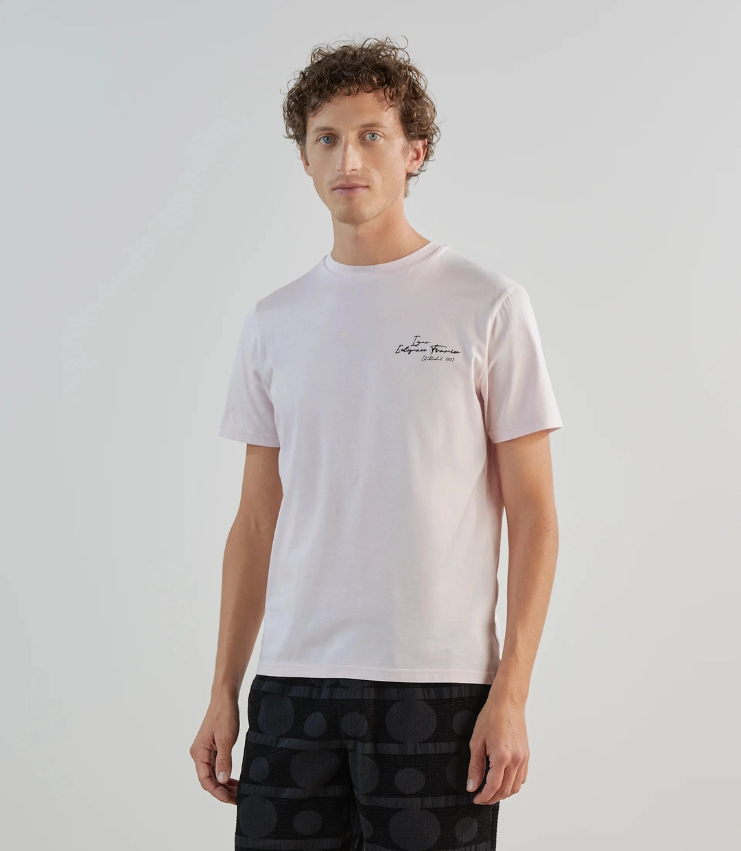 IZAC - T-shirt col rond rose