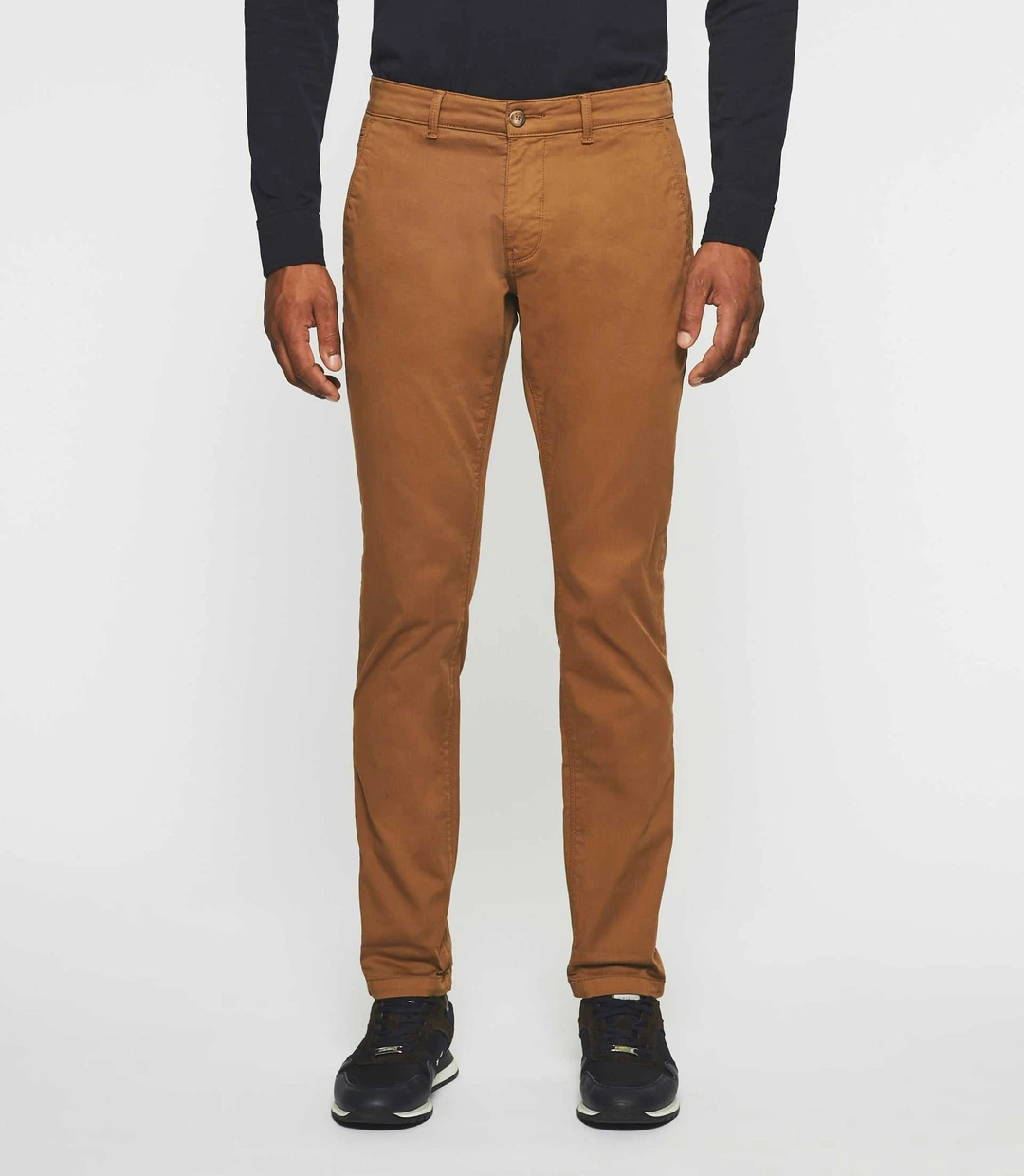 IZAC - Pantalon chino slim camel VALOR