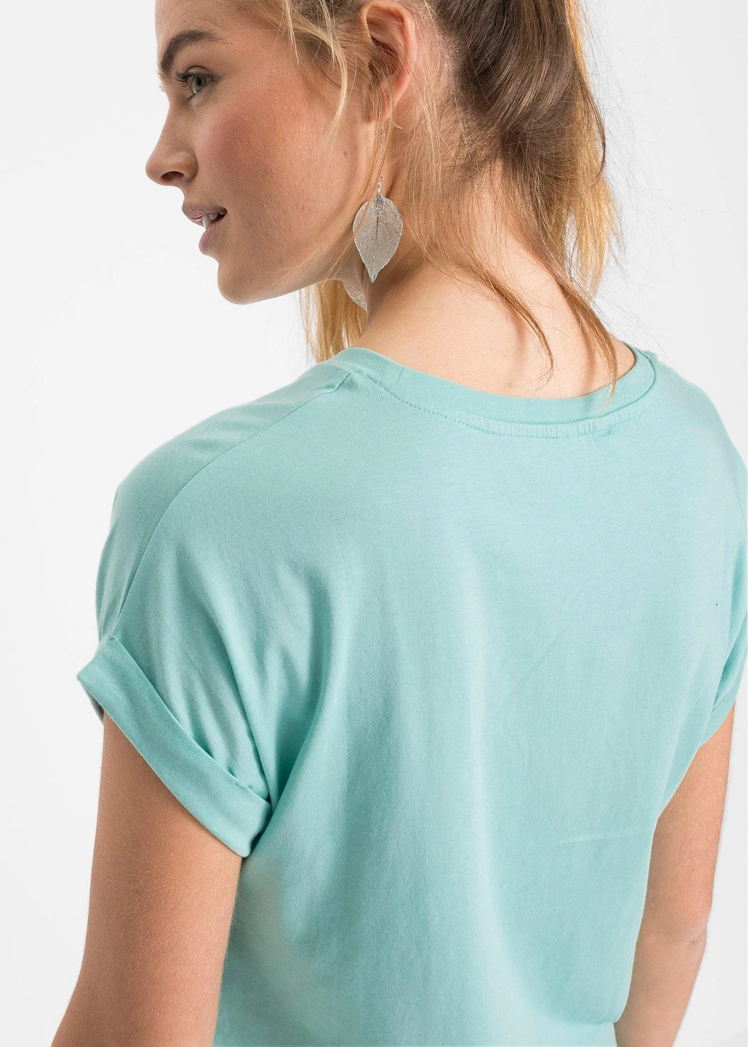 T-shirt doux en viscose mélangée