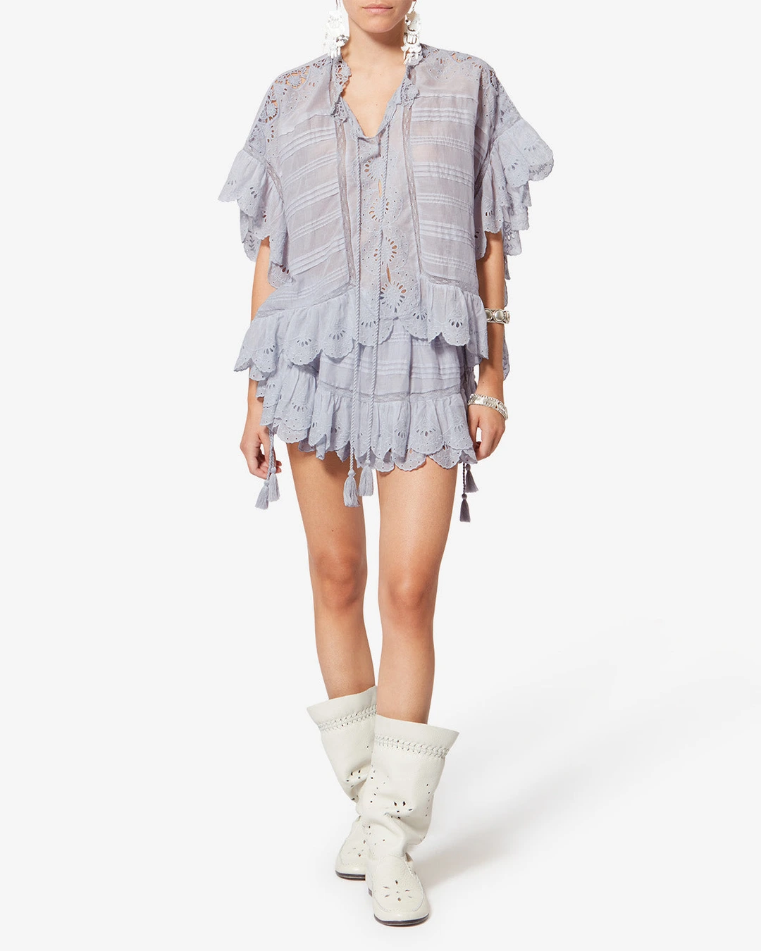 Short Puria - Femme - Bleu Clair - Taille 42 - Marant Étoile - 4