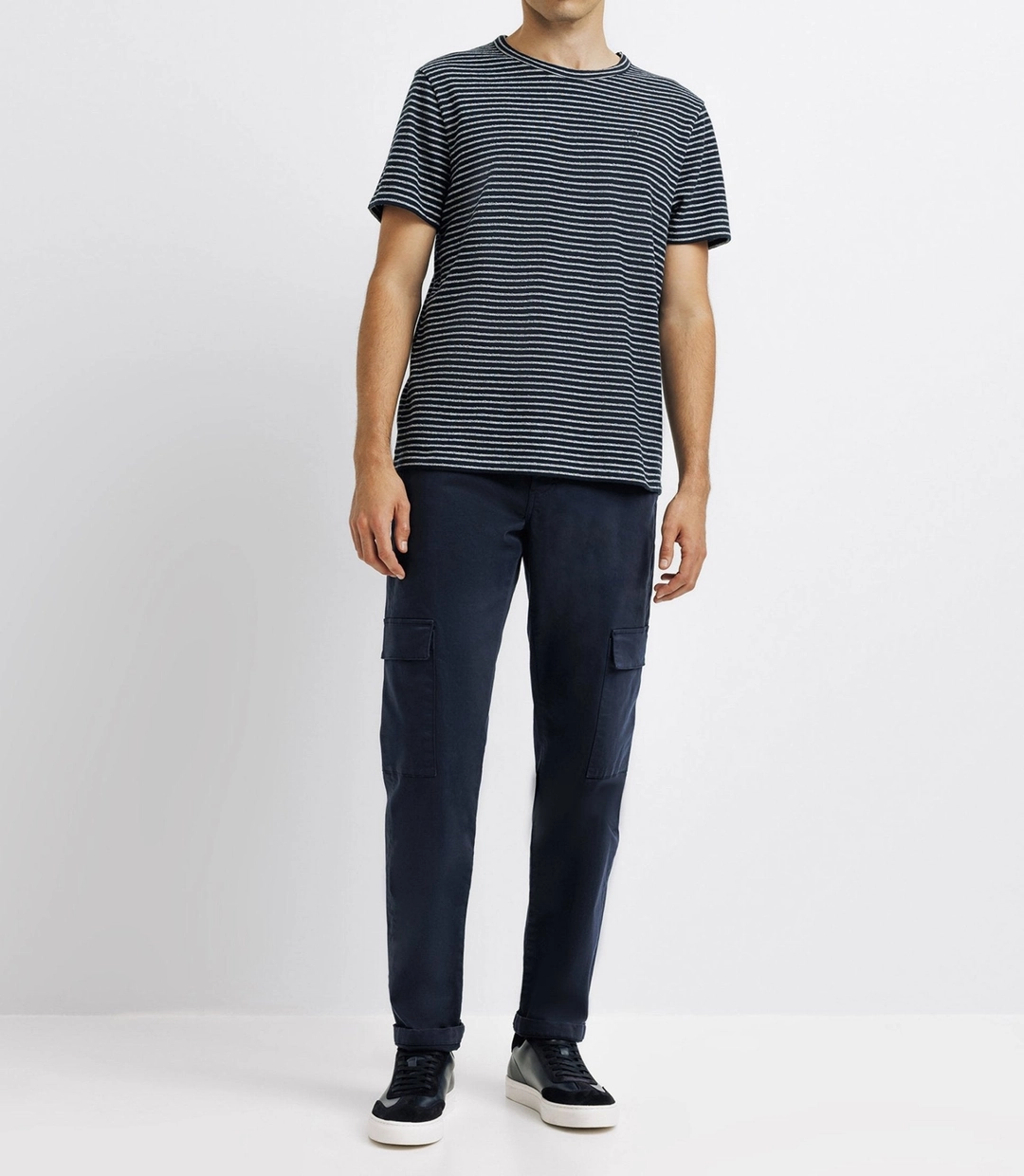 IZAC - T-shirt rayé marine