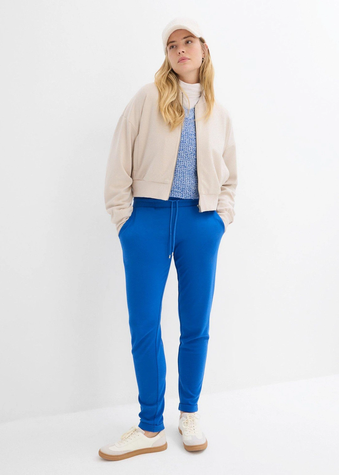Pantalon à taille élastiquée en Punto di Roma confortable - 2