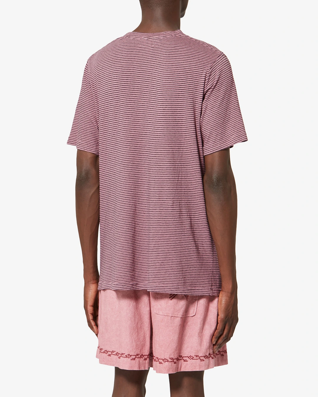 Tee Shirt Leon - Homme - Rose Clair-noir - Taille XL - 3