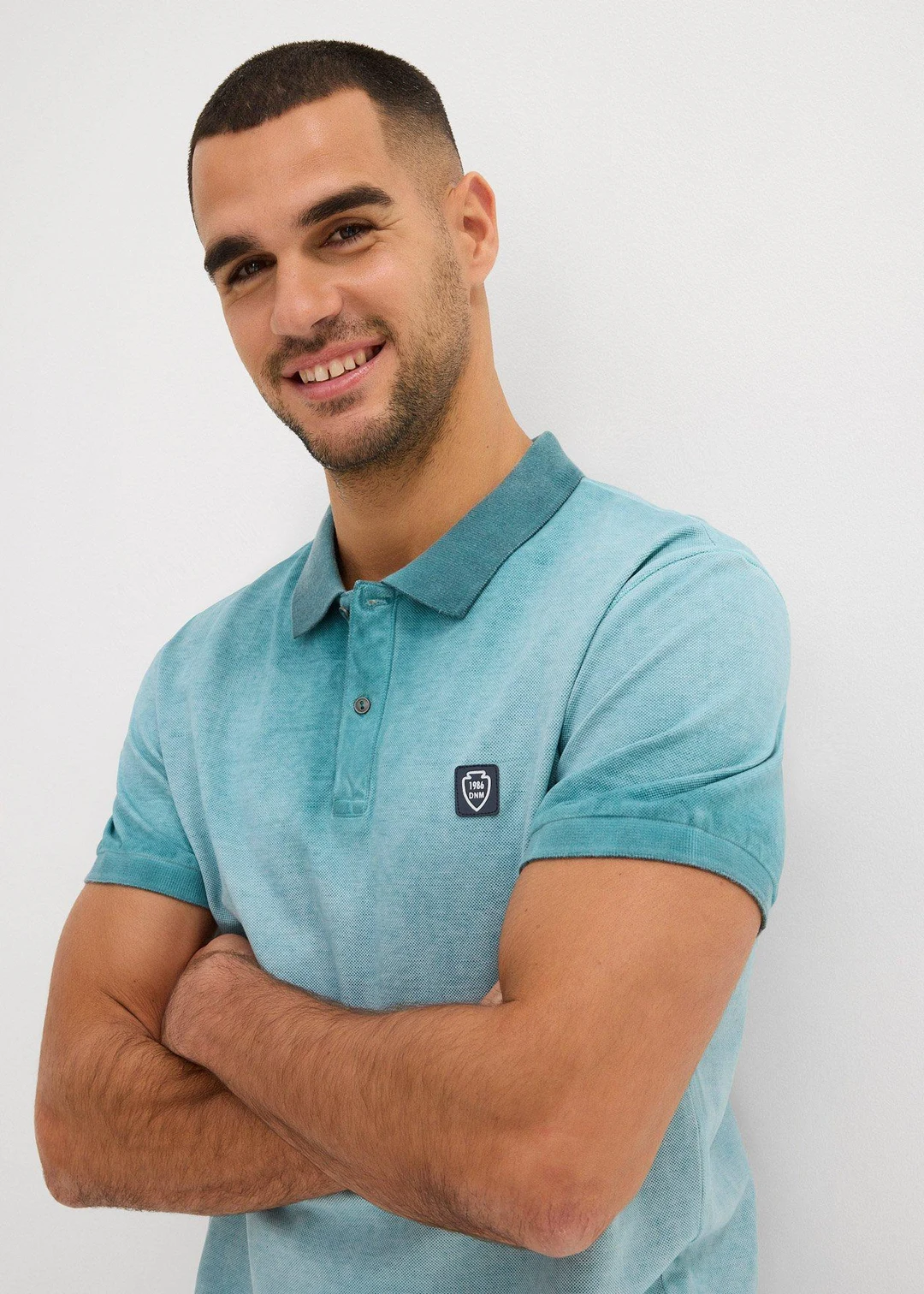 Polo piqué aspect délavé
