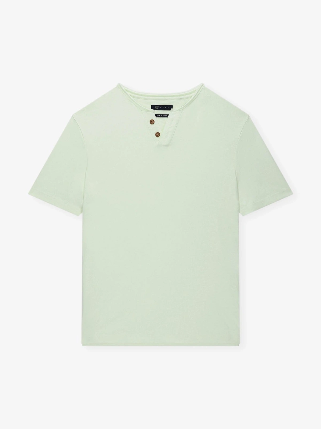IZAC - T-shirt col tunisien vert