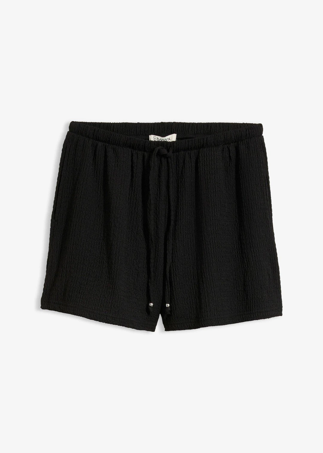 Short en crêpe texturé avec taille élastiquée