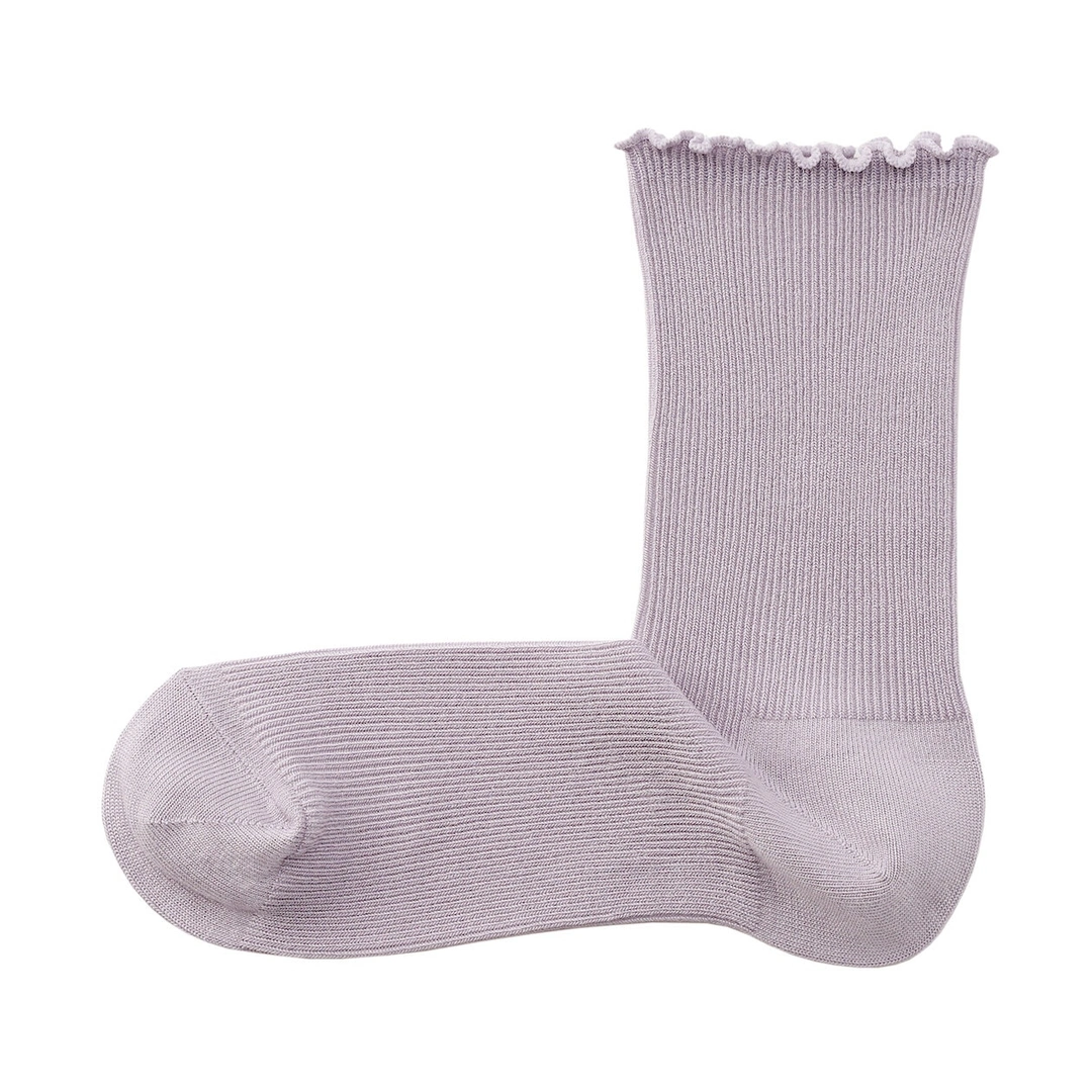 Chaussettes en modal mélangé à angle droit avec bord confortable pour femme