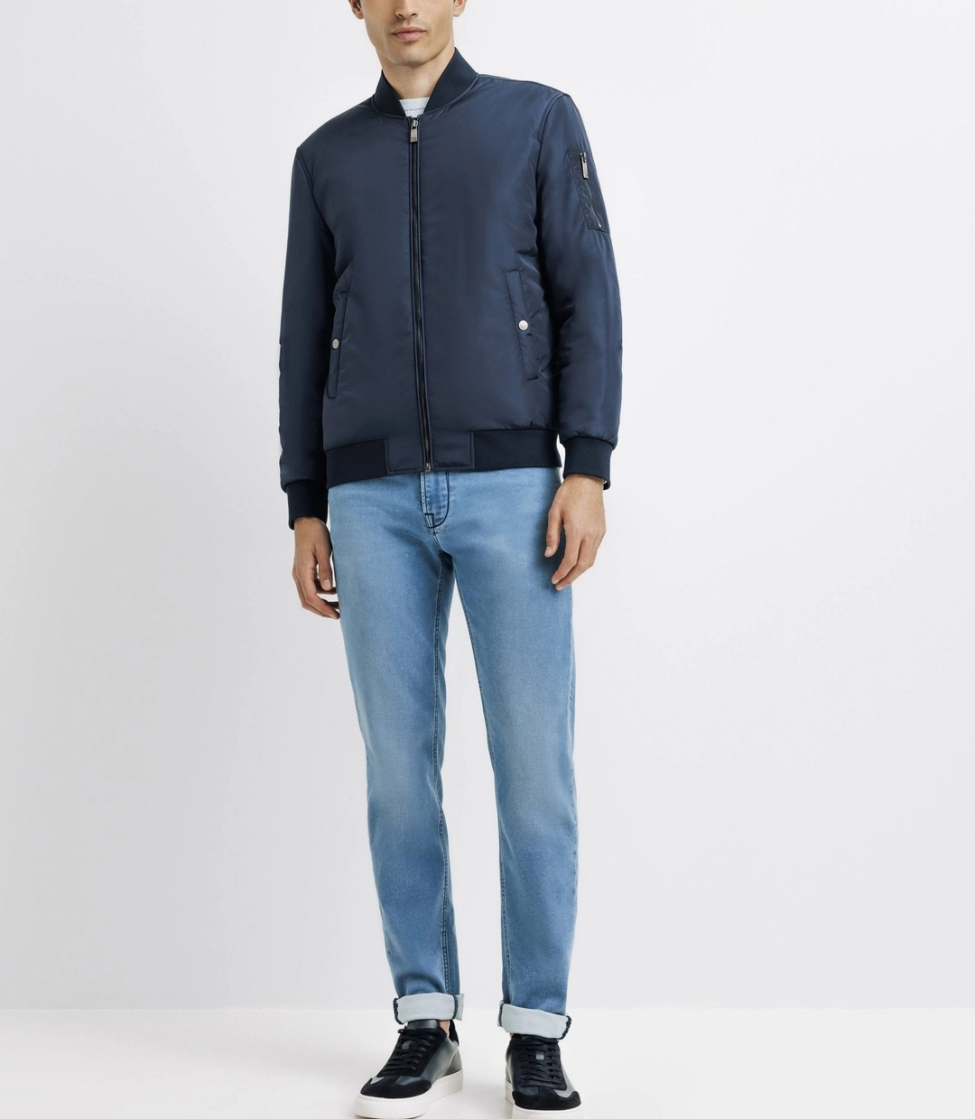 IZAC - Blouson en tissu recyclé marine