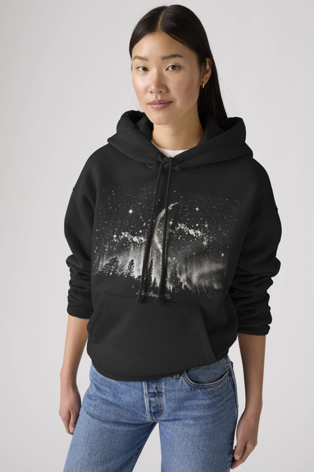 Levi's Sweat À Capuche Graphique Salinas - Femme - Noir / Moonlight Pirata Black - XS