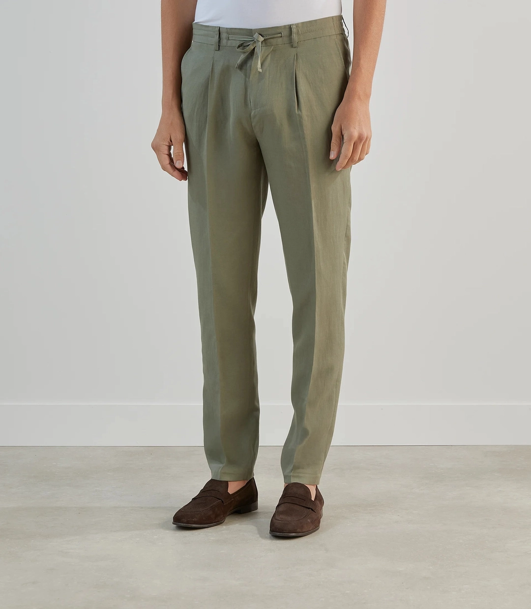 IZAC - Pantalon casual avec cordon de serrage kaki