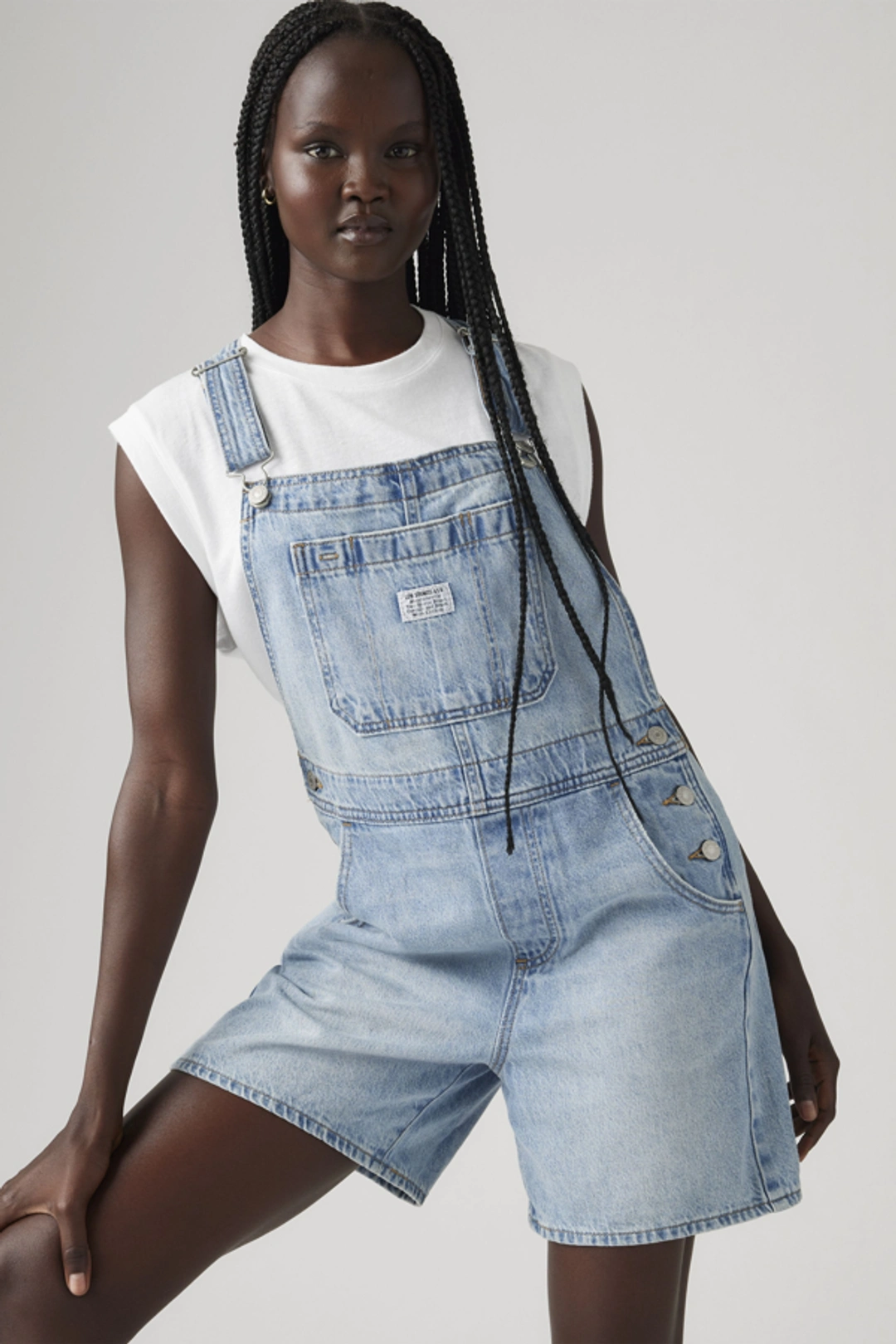 Levi's Salopette Short Utility Lightweight - Femme - Bleu / Summer Job - 2XS - 2