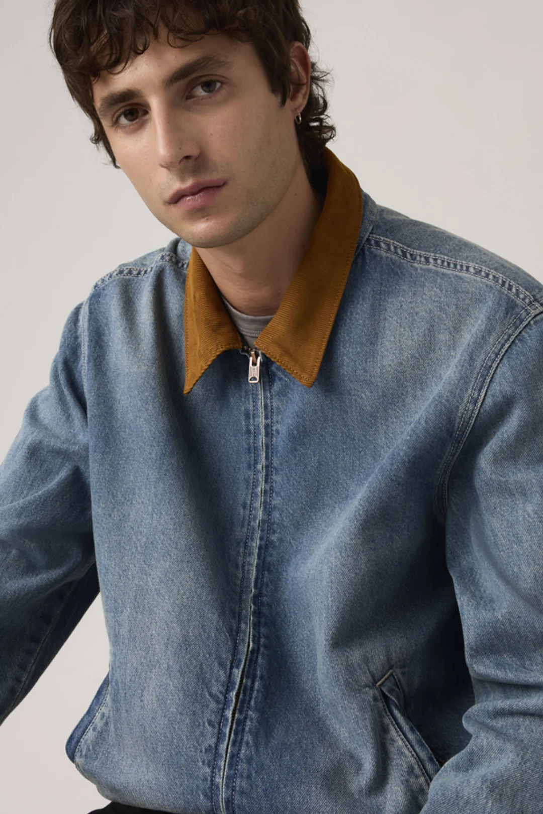 Levi's Veste Zippée Mechanics - Homme - Bleu / Light It Up T - 2XL - 2