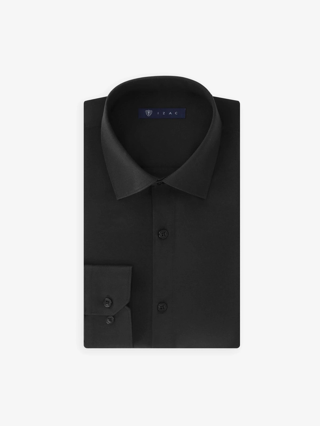 IZAC - Chemise ville en satin noire