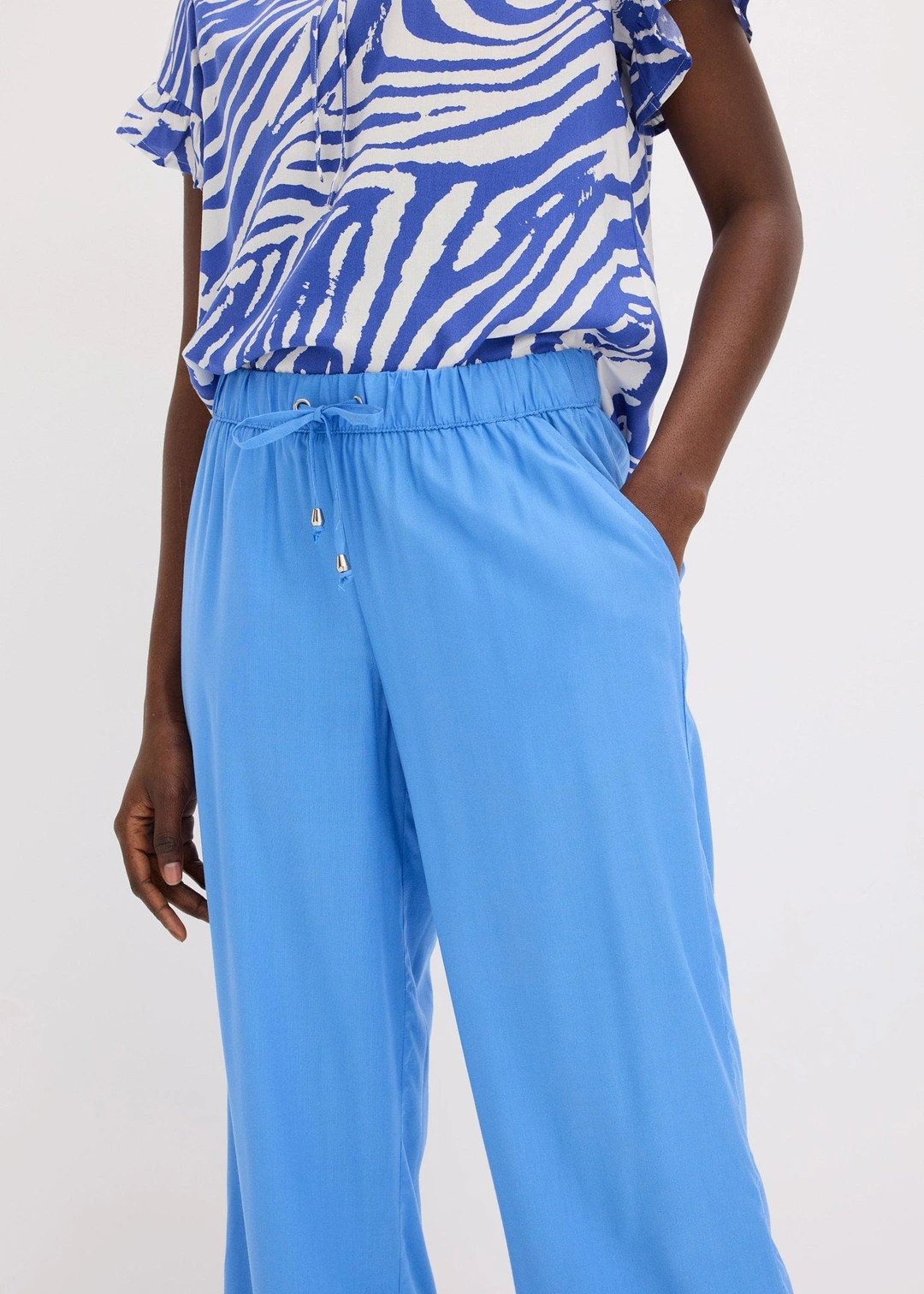 Pantalon à taille élastiquée en viscose - 3
