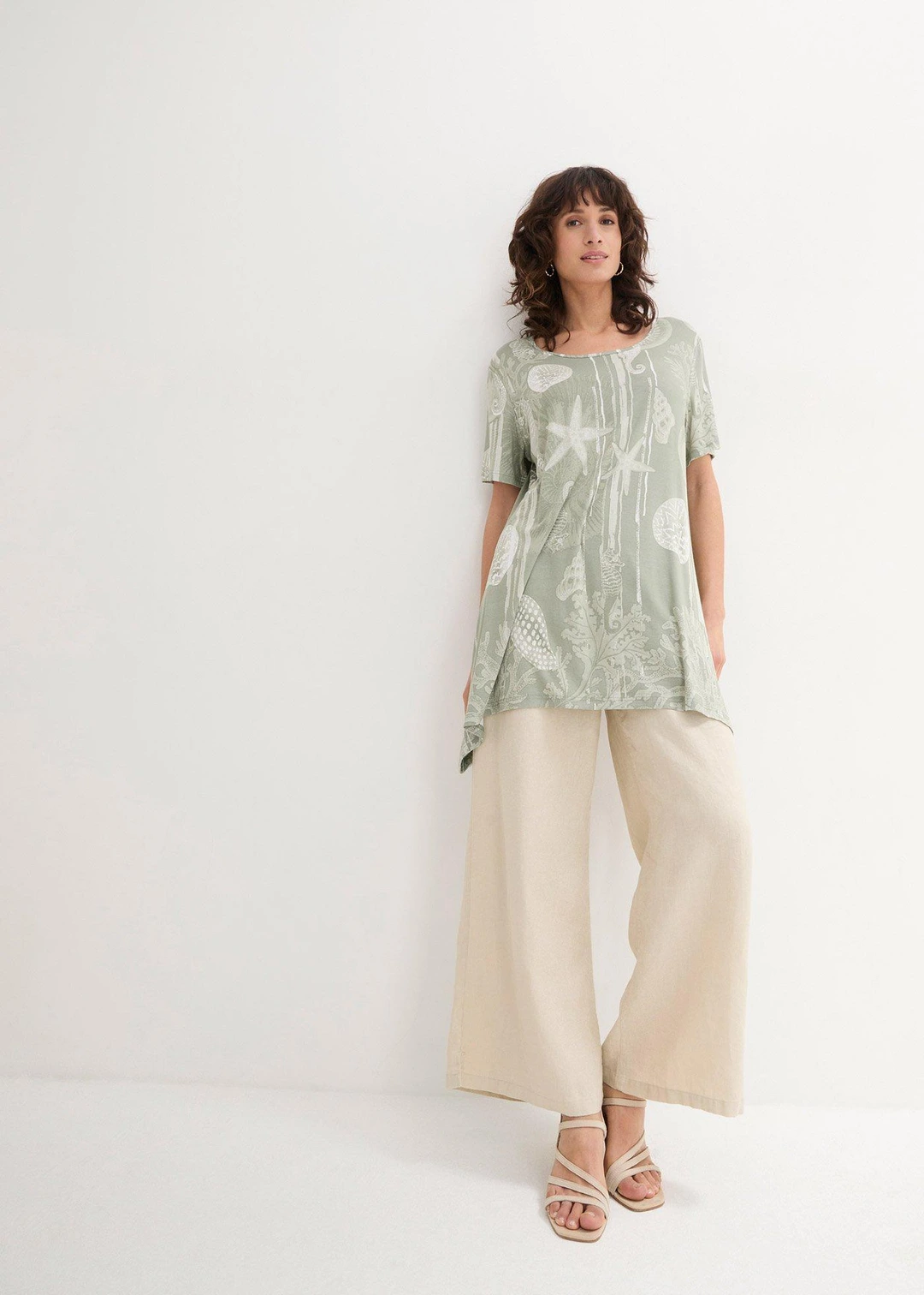 T-shirt long en viscose extensible - 2