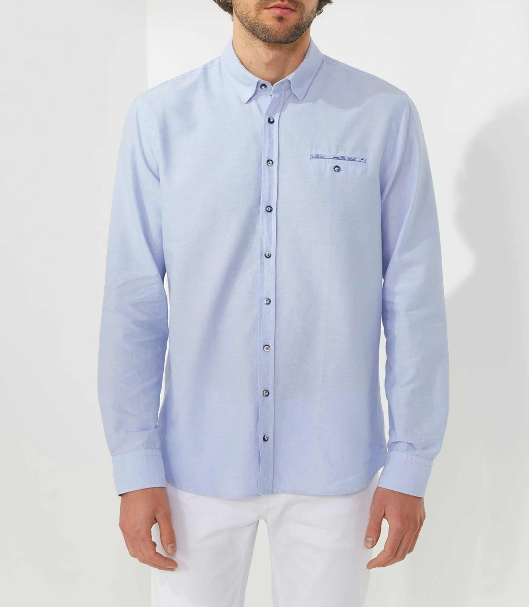 IZAC - Chemise casual bleu ciel ''Sara''