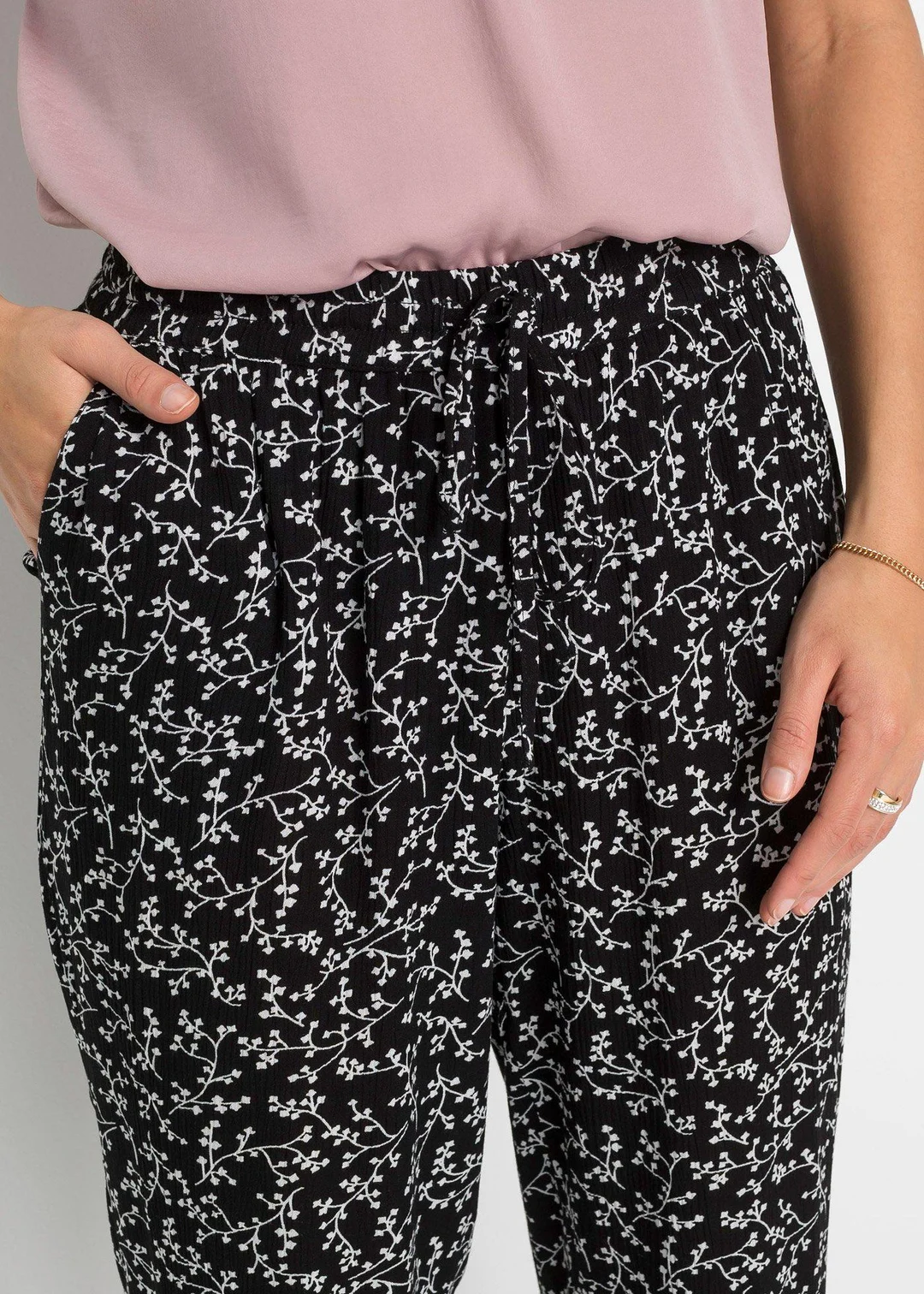 Pantalon 100% viscose, taille élastiquée - 3