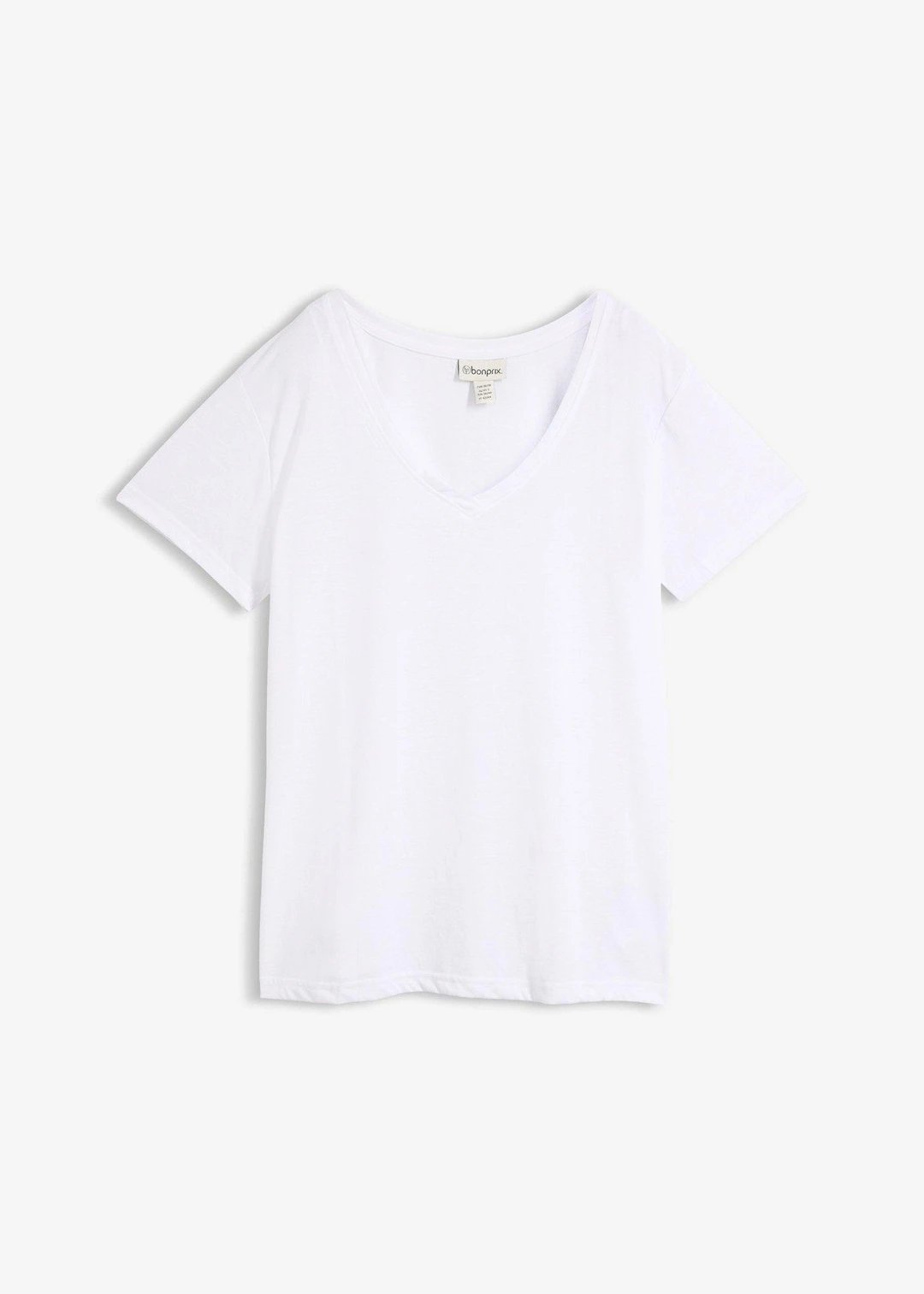 T-shirt long à col en V