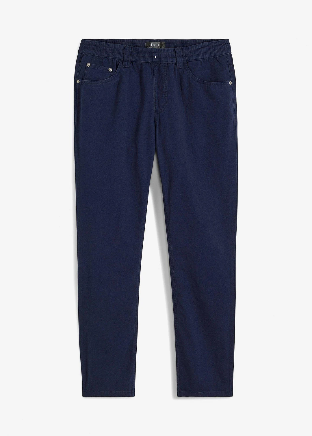 Pantalon droit taillé élastiquée 100% coton, Regular