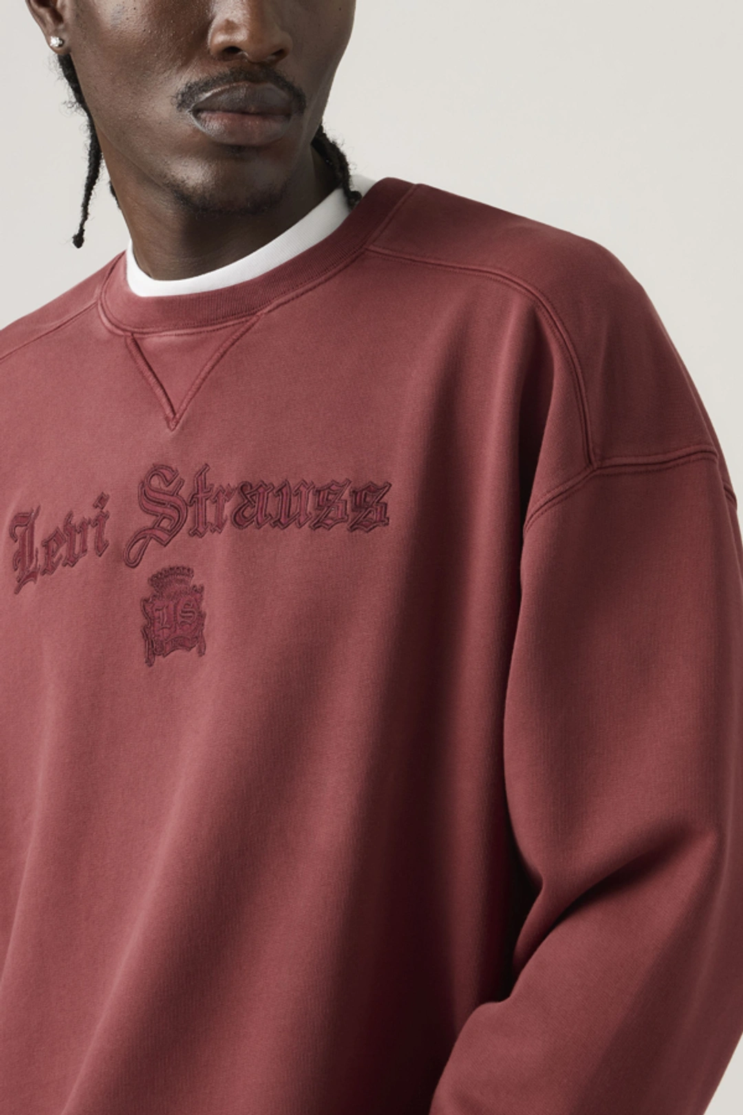 Levi's Sweat Shirt Col Rond Graphique Boxy - Homme - Rouge / Alt Prep Applique 2 Oxblood - XL - 2