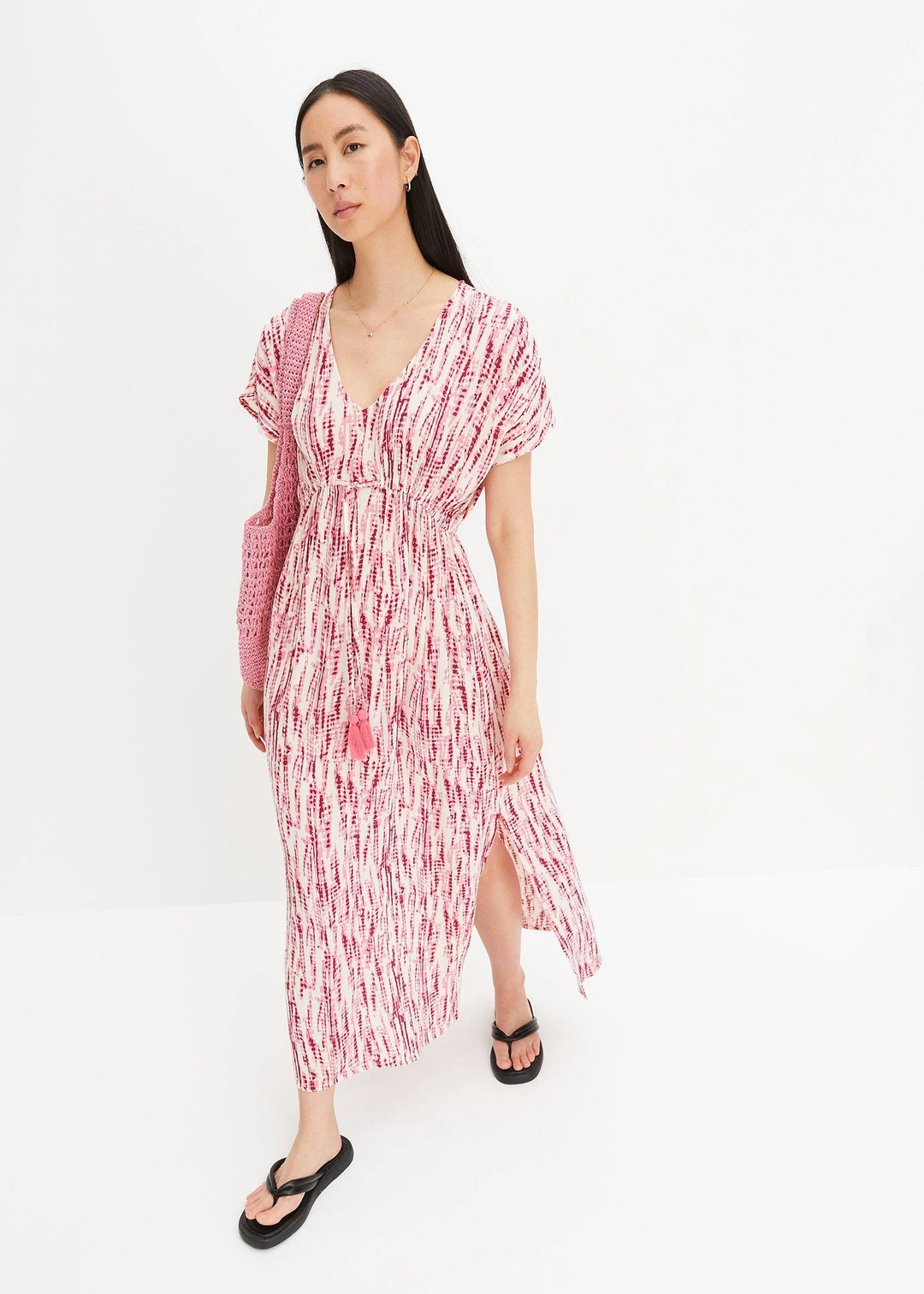 Robe longue à imprimé batik