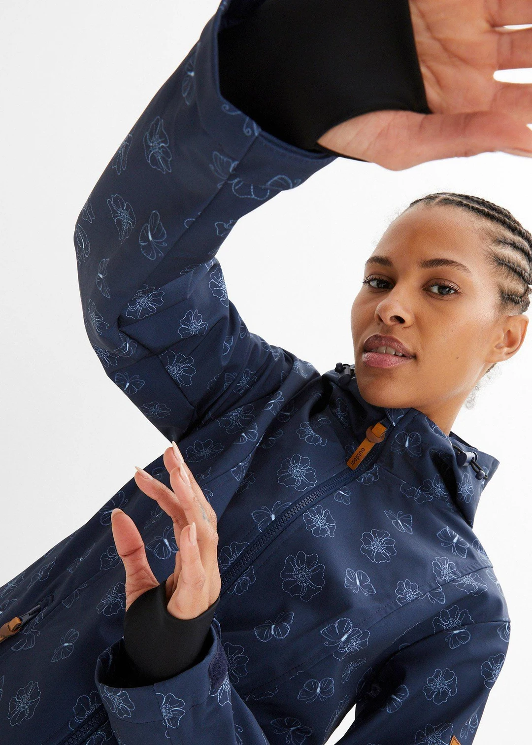Veste softshell à motif floral, imperméable - 3
