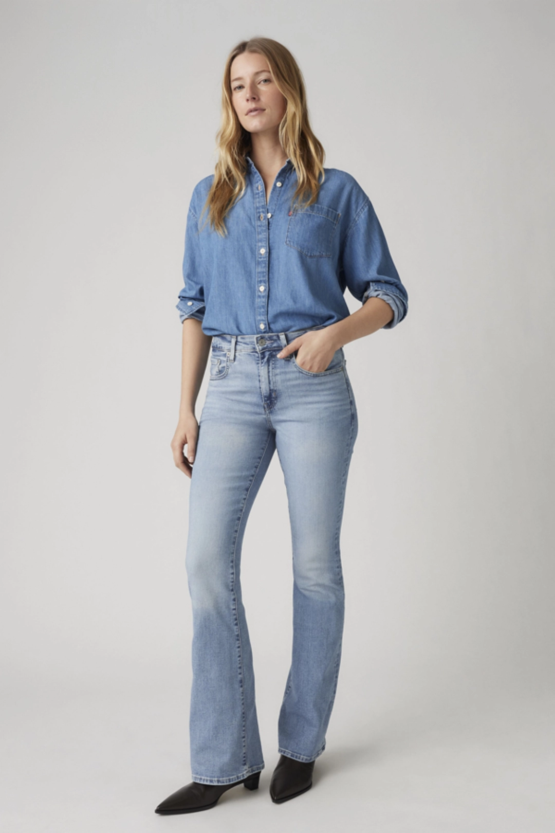 Levi's Jean 726 Taille Haute Flare - Femme - Noir / Midnight Gaze - 34X32