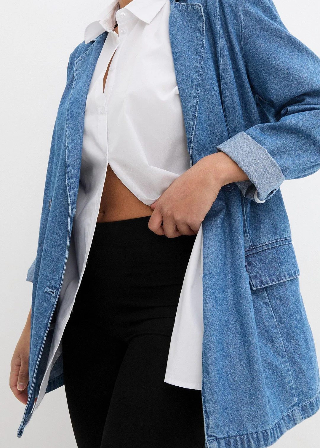 Legging avec large empiècement confortable à la taille et détail fronce