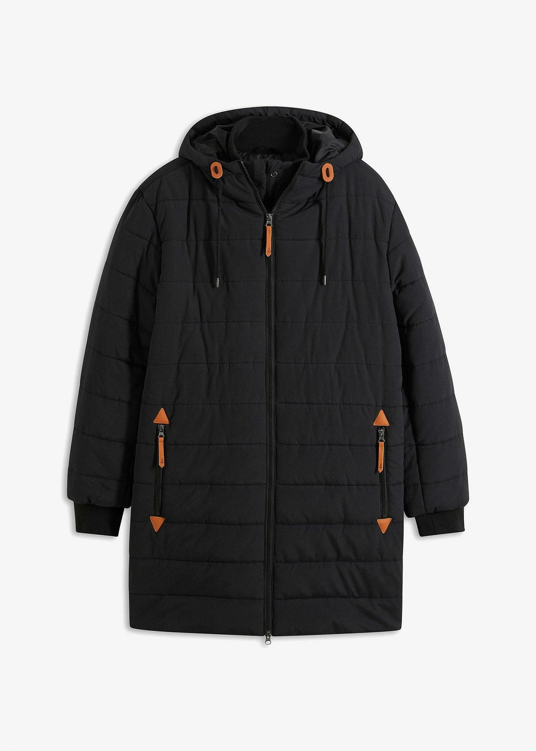 Parka matelassée et rembourrée à capuche et détails enduits