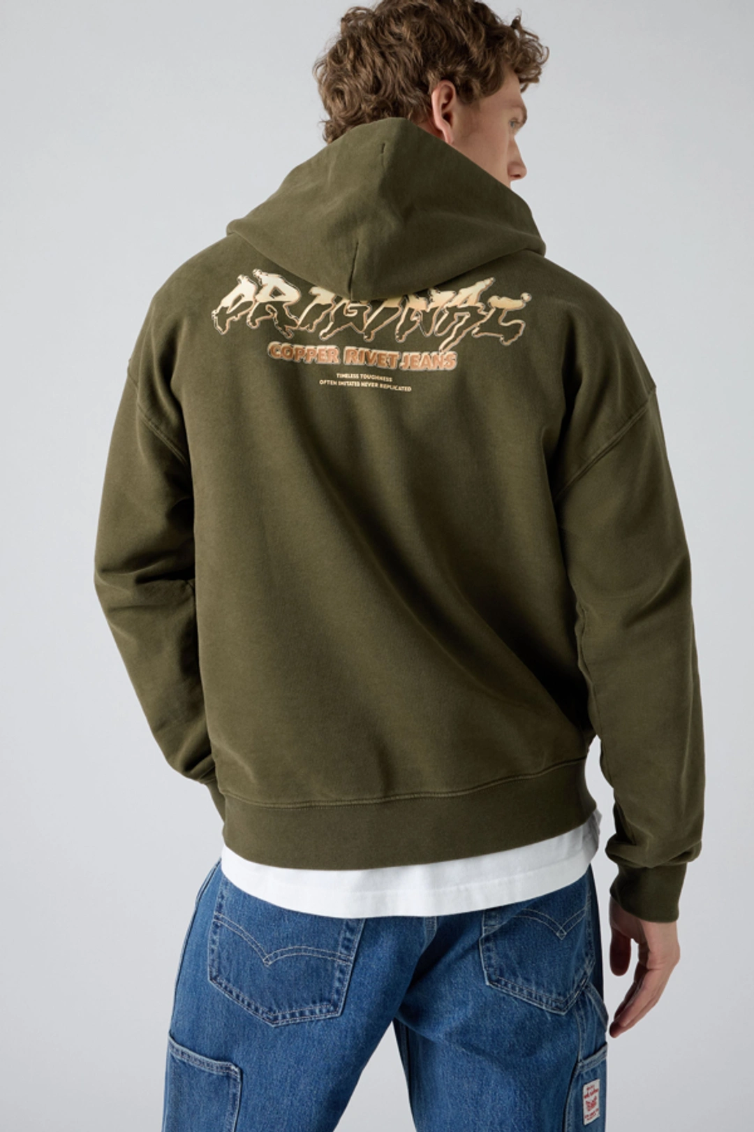 Levi's Sweat À Capuche Crop Two Horse - Homme - Blanc / Cropped Hoodie Bright White - 11-0601 Tcx - XL