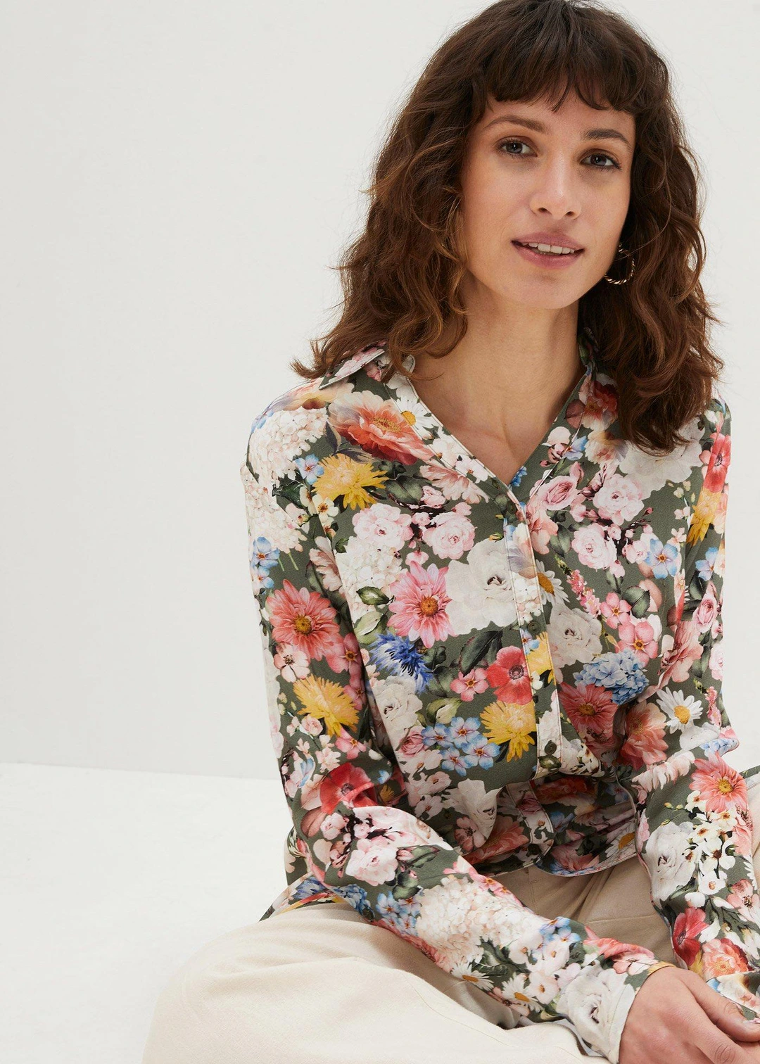 Blouse longue en viscose fluide