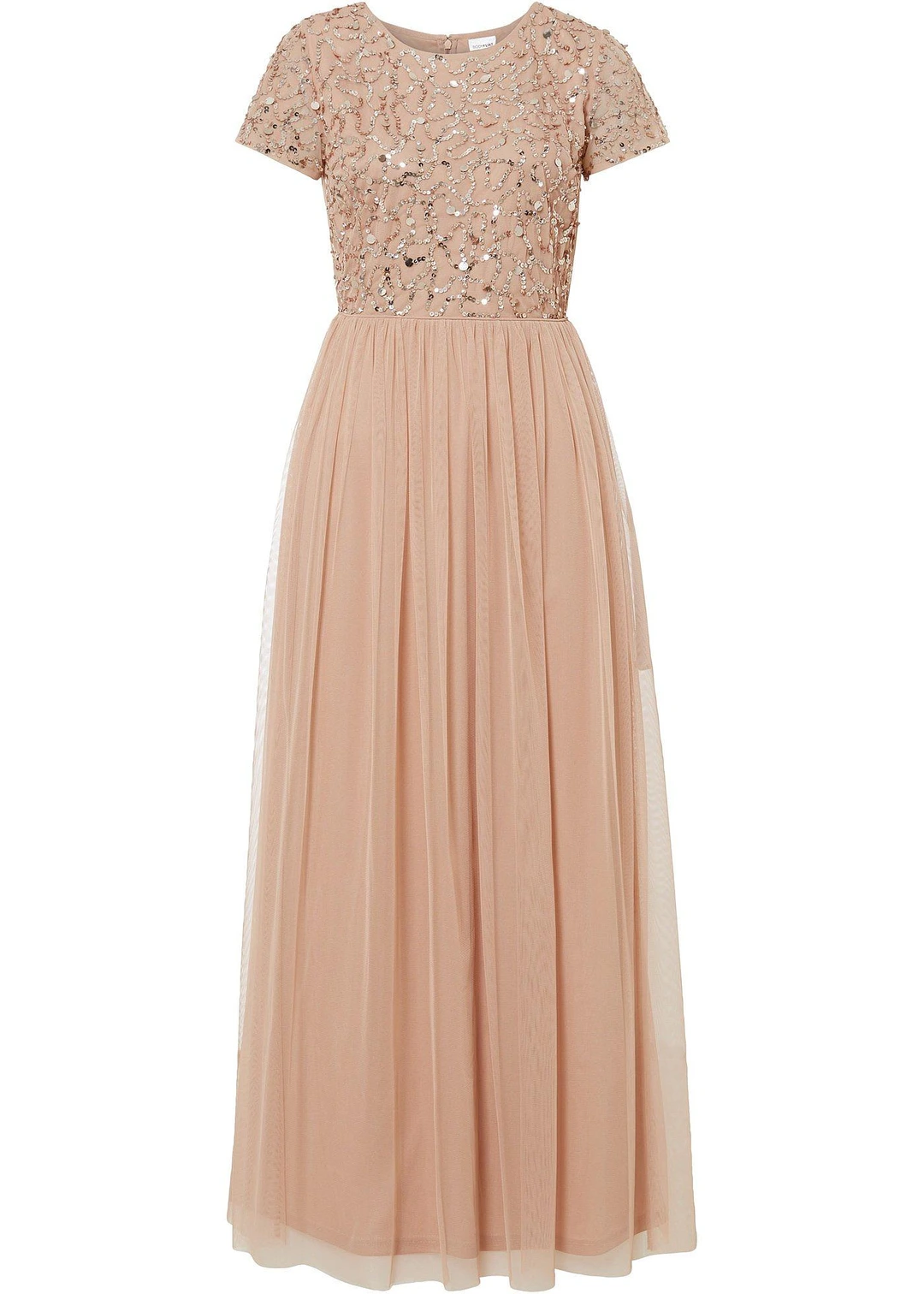 Robe longue brodée de sequins