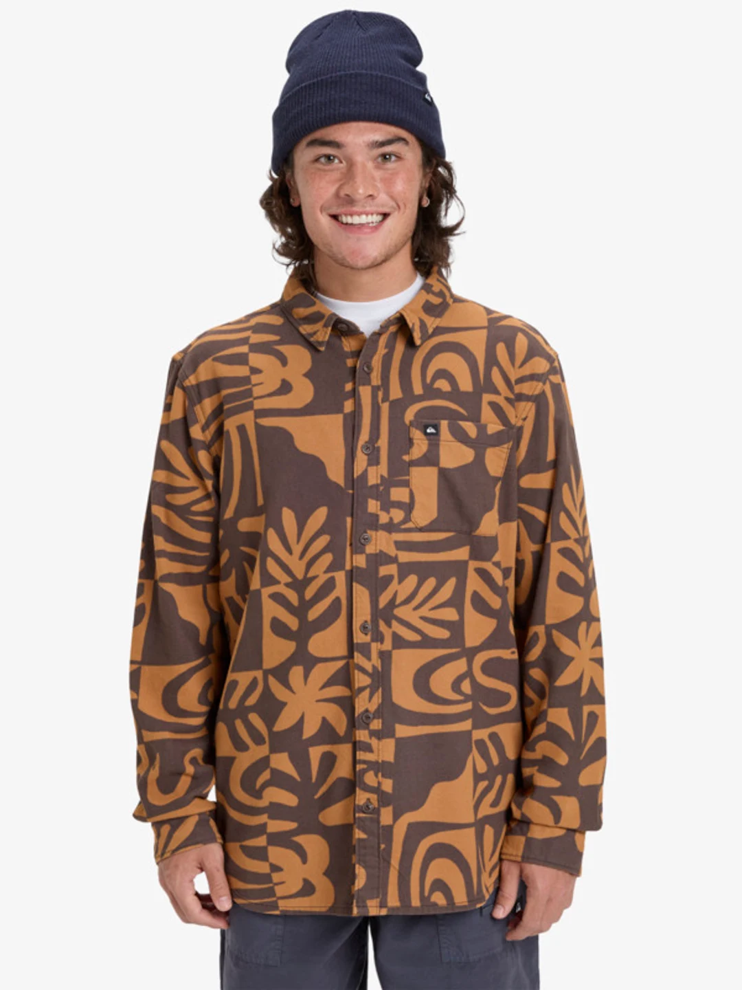 Motherfly Printed - Chemise manches longues pour Homme Bleu