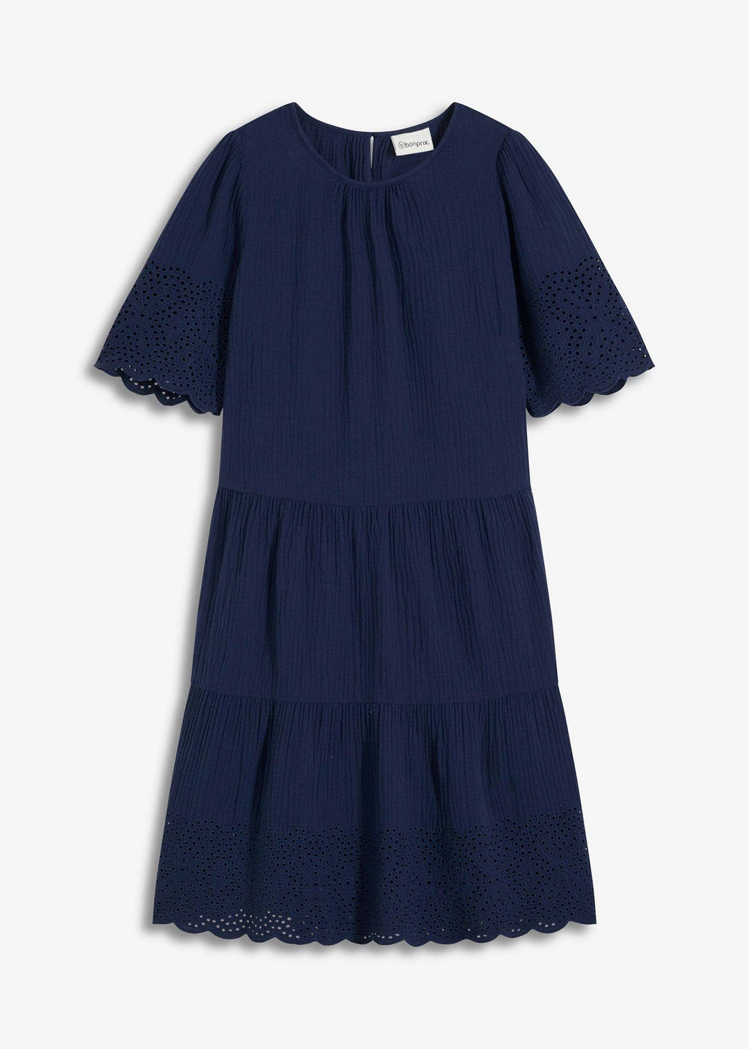 Robe en gaze de coton à broderies anglaises