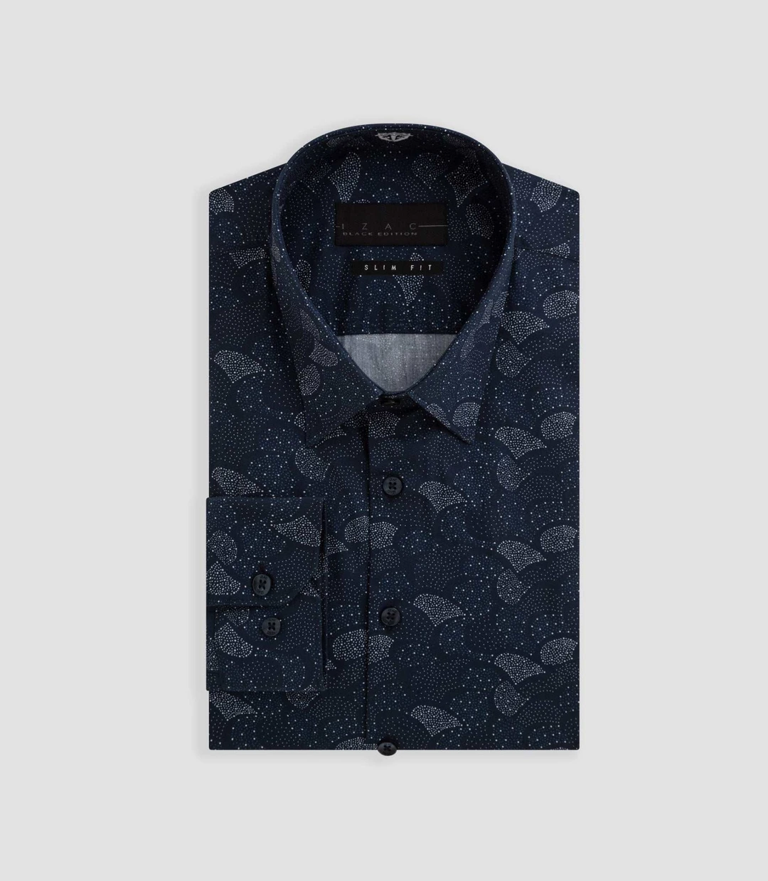 IZAC - Chemise imprimé géométrique marine ''Baptiste''