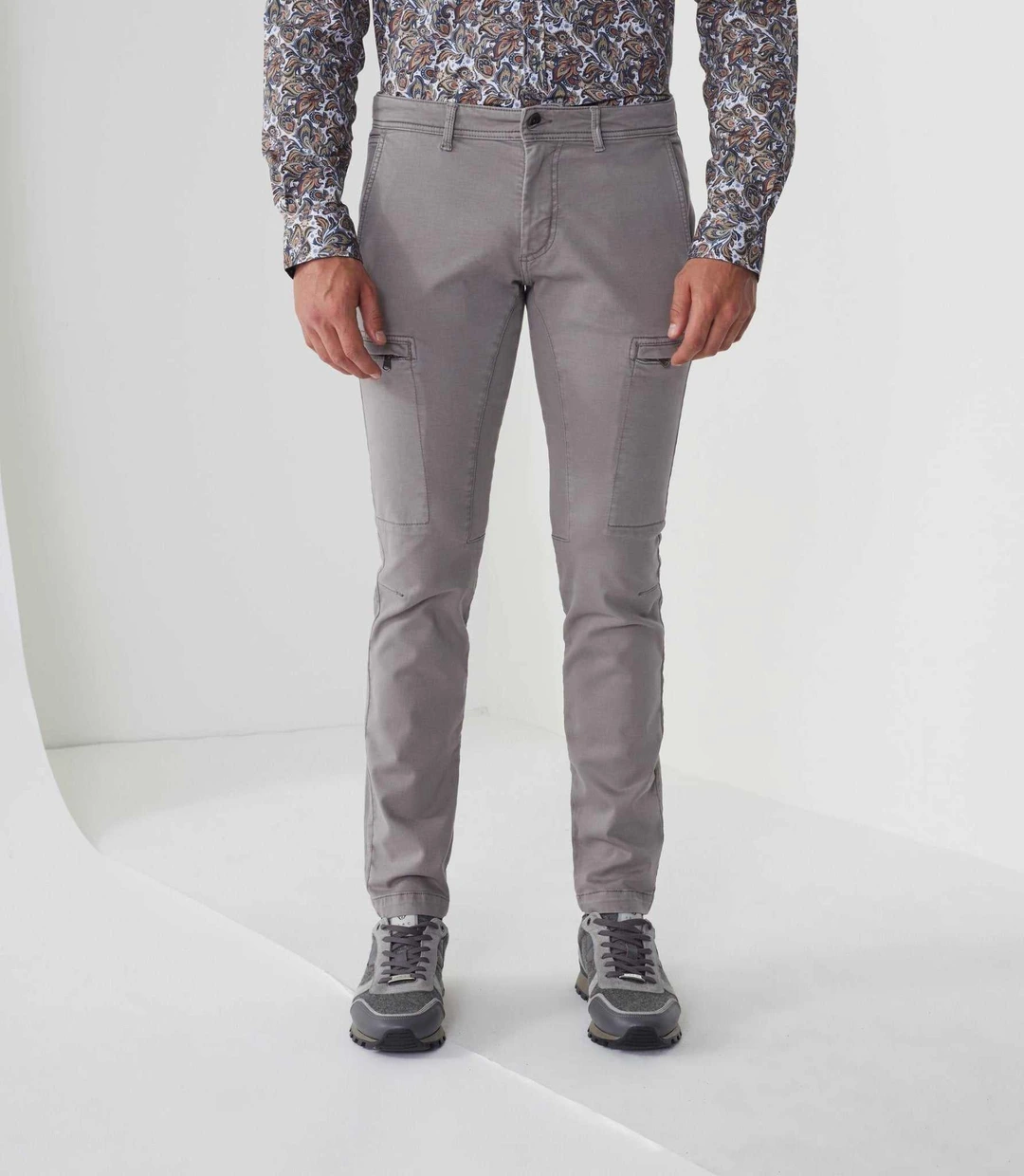 IZAC - Pantalon casual cargo gris ''Mixte''