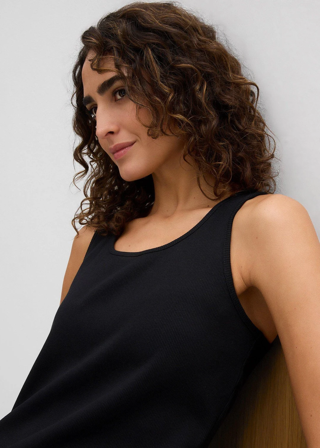Robe à bretelles en coton extensible - 3