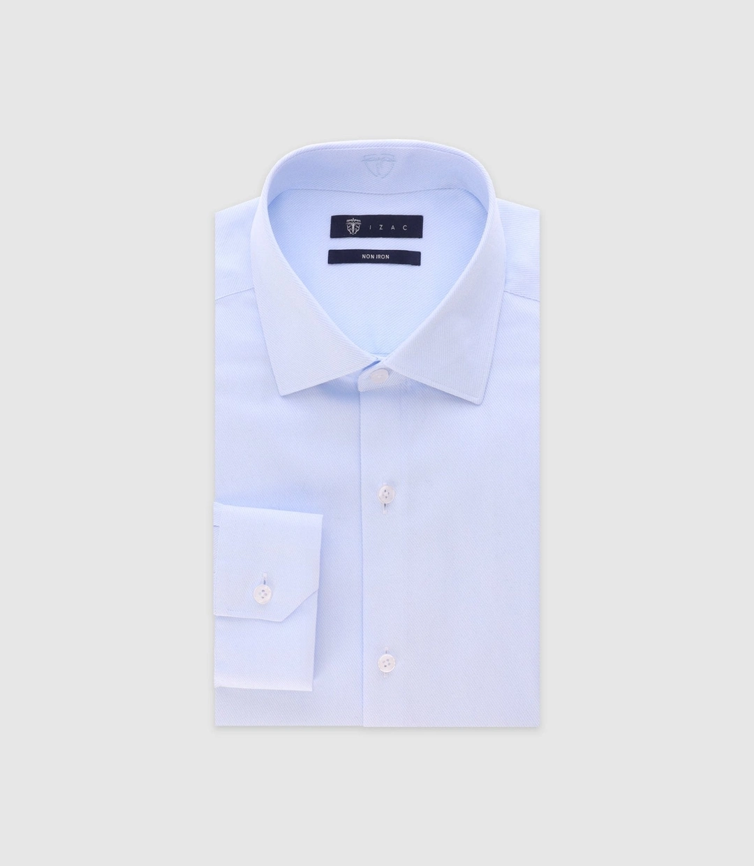 IZAC - Chemise twill infroissable ciel