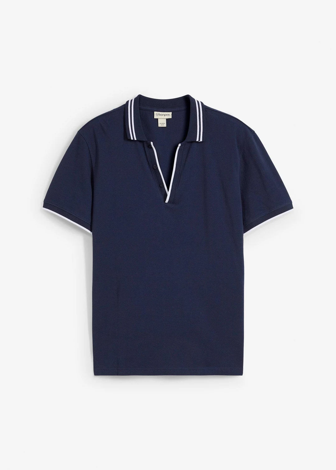 Polo col V en maille piquée