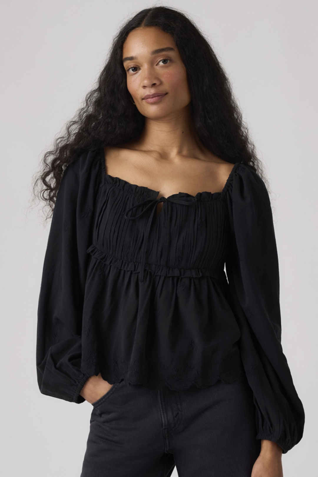 Levi's Blouse Manche Longue Boho Ottie - Femme - Blanc / Egret - XS
