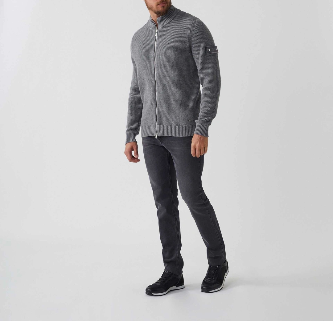 IZAC - Gilet zippé gris ''SWsami''