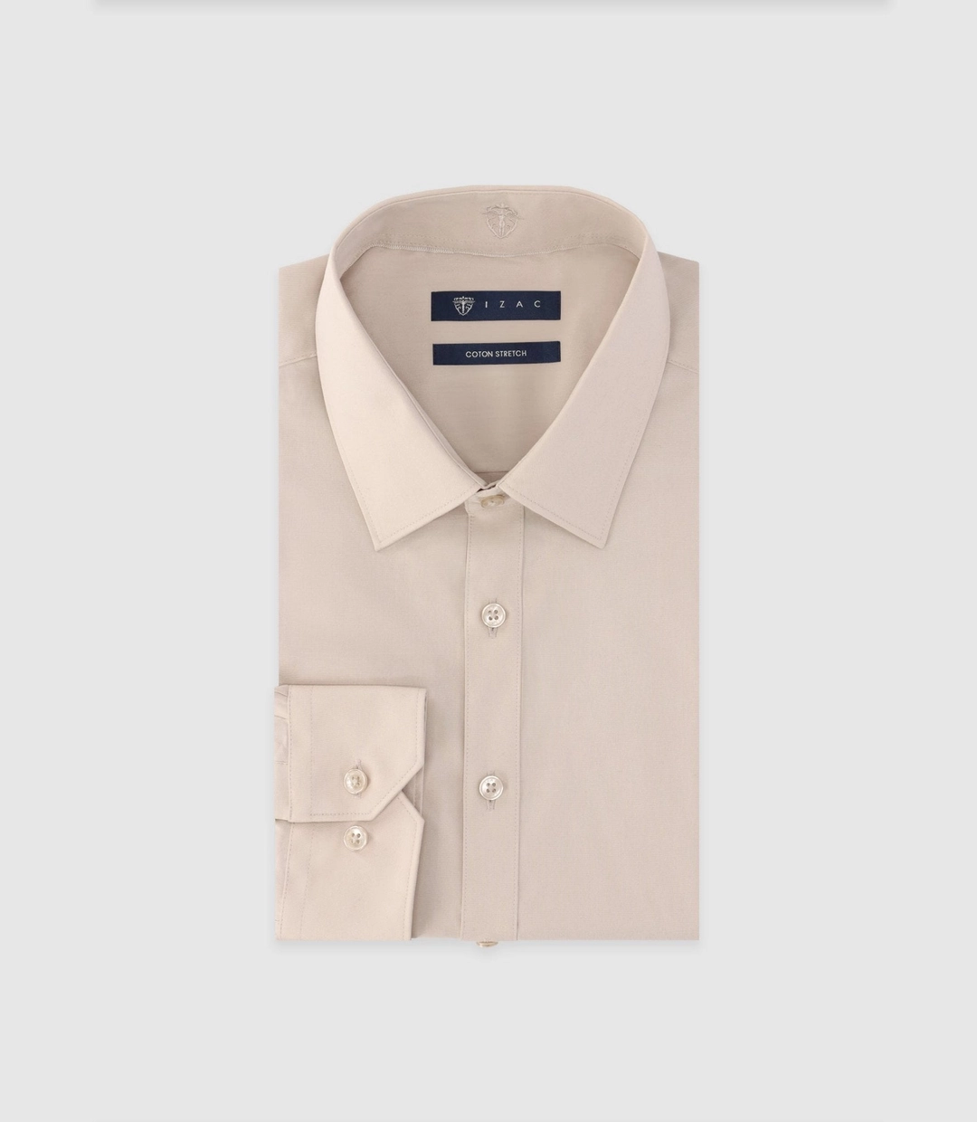 IZAC - Chemise unie beige