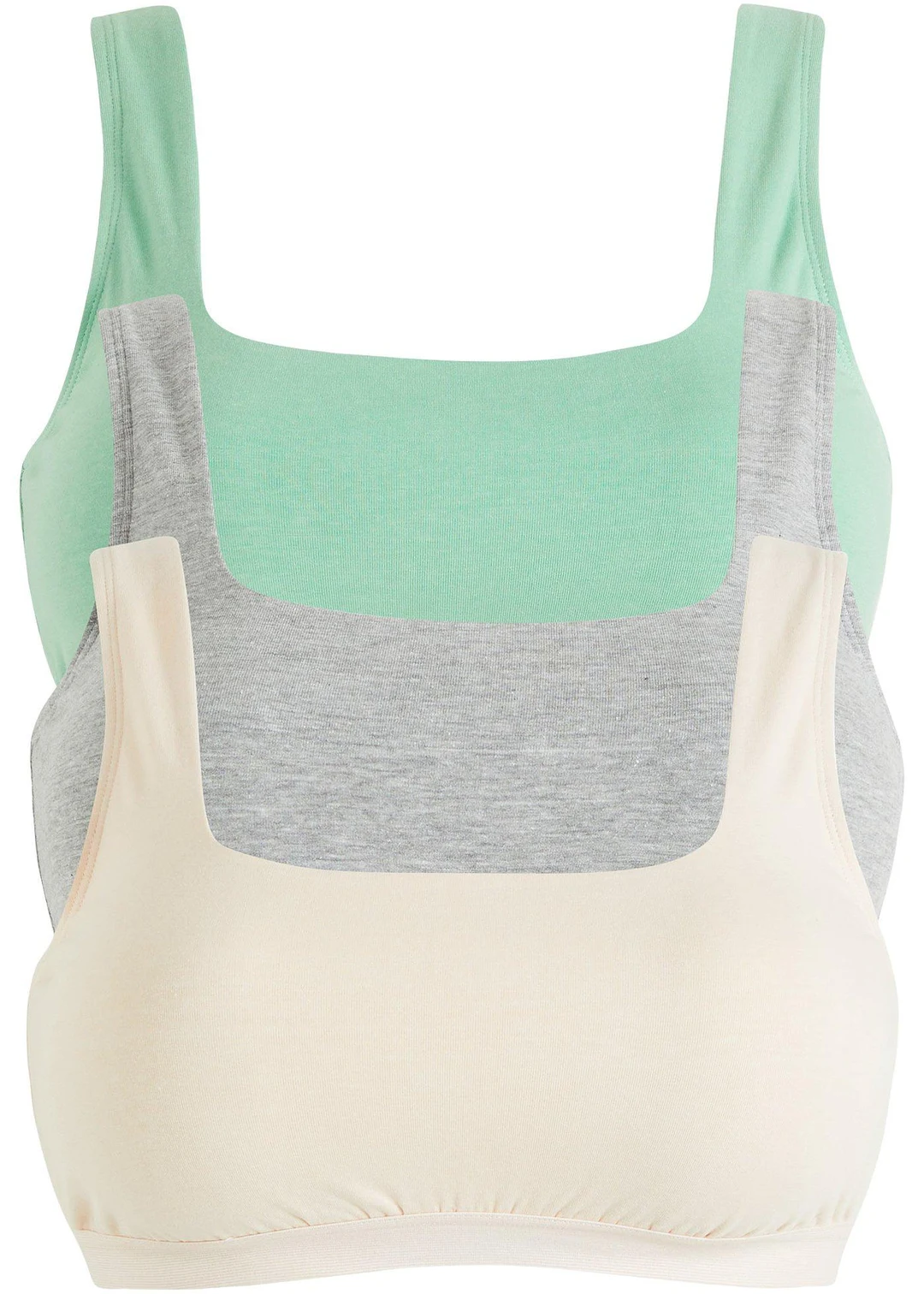 Lot de 3 brassières coton extensible