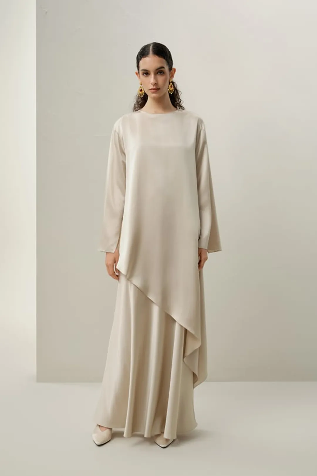 LILYSILK Femme Jupe Maxi en Soie Charmeuse Stretch Élégante Évasée Vert Avocat XS