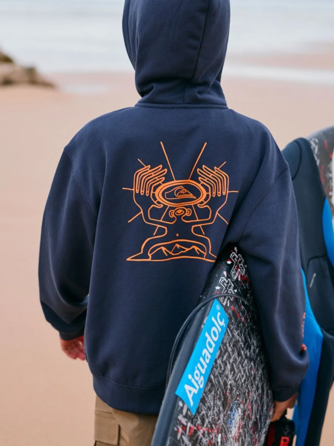 Salt Water Graphic Zip - Sweat à capuche zippé pour Garçon 8-16 ans Noir