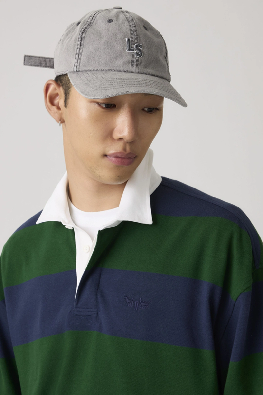 Levi's Polo De Rugby Boxy Hudson - Homme - Bleu / Ronan Stripe Navy Blazer - XL - 2