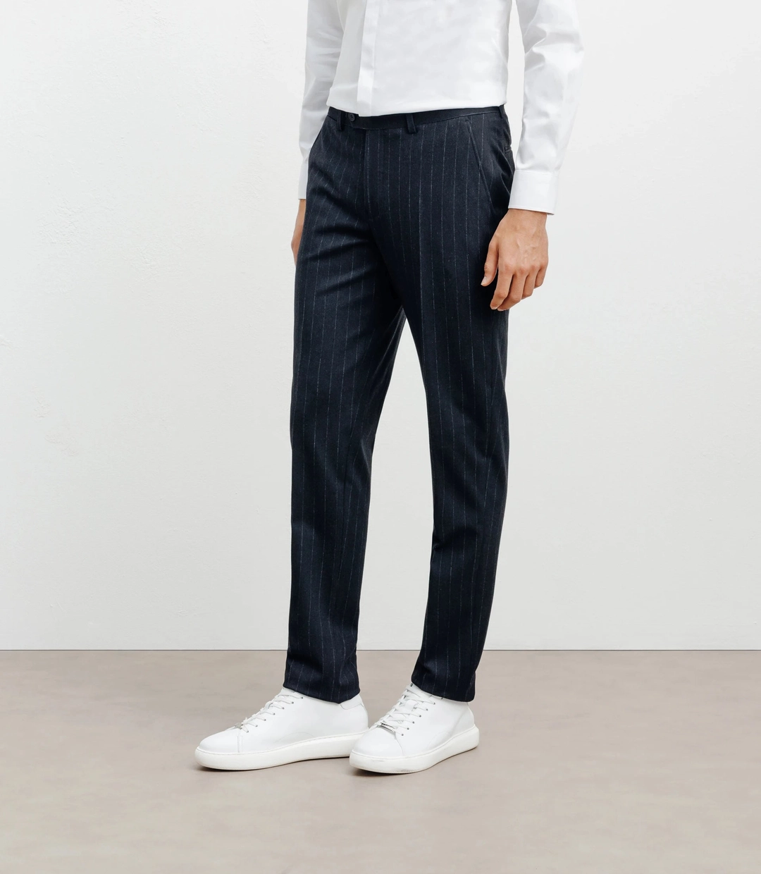 IZAC - Pantalon ville rayé marine